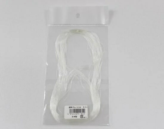 【ビーズ用透明ゴム約.3mmx30m】