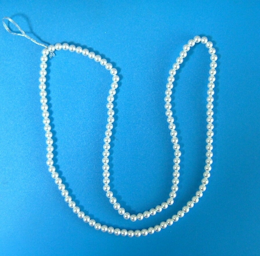 【ビーズパーツ パール連 6mm（約125粒）】