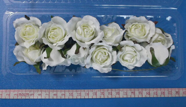 【フラワーパーツ　クララローズS（オフホワイト）12輪】S9039