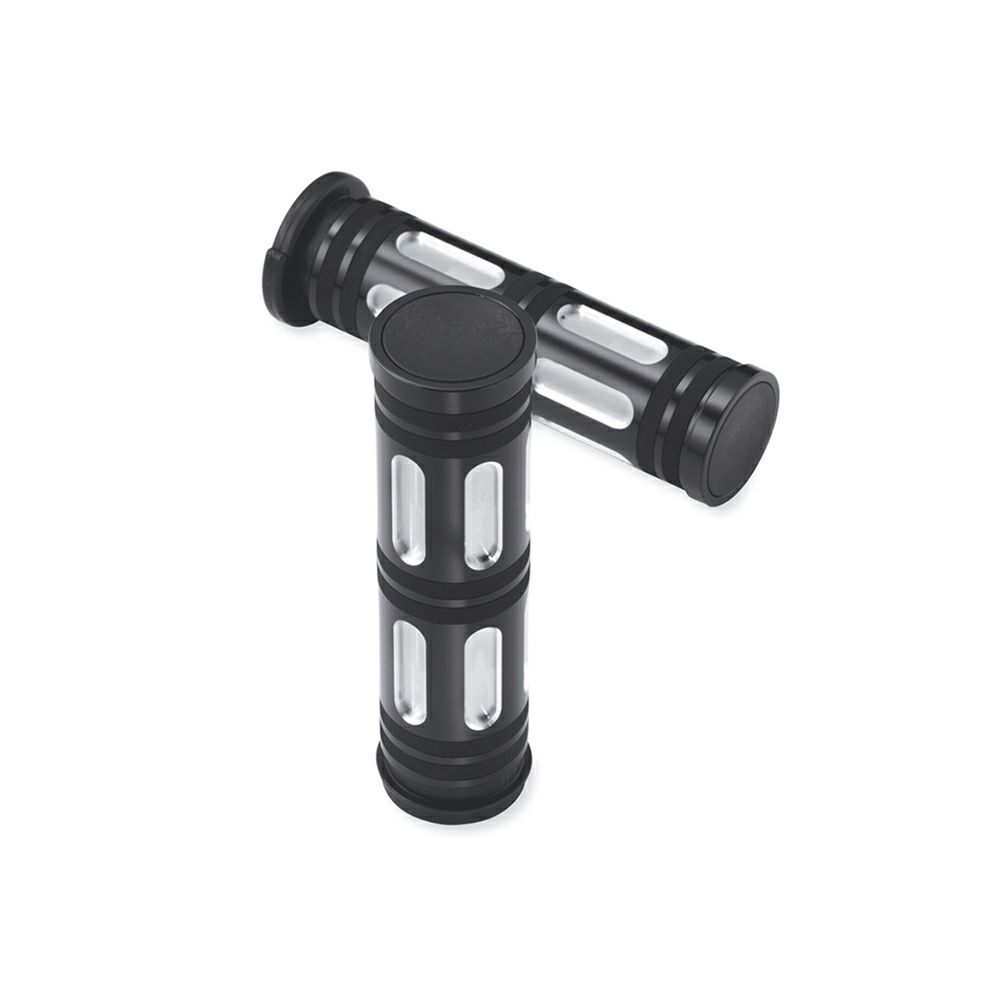 【57454-10】ハーレー純正　エッジカット・ハンドグリップEdge Cut Hand Grips／EVOソフテイル／EVOツーリング／TCツーリング&トライク／V-ROD／