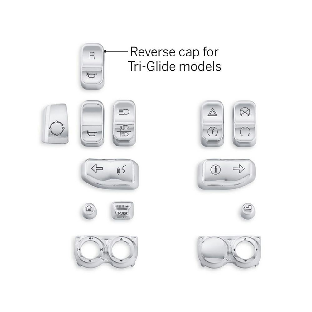 乐天商城 - 【71500187C】ハーレー純正　スイッチキャップキット／クロームChrome Switch Cap Kit／M8ツーリング&トライク／TCツーリング&トライク