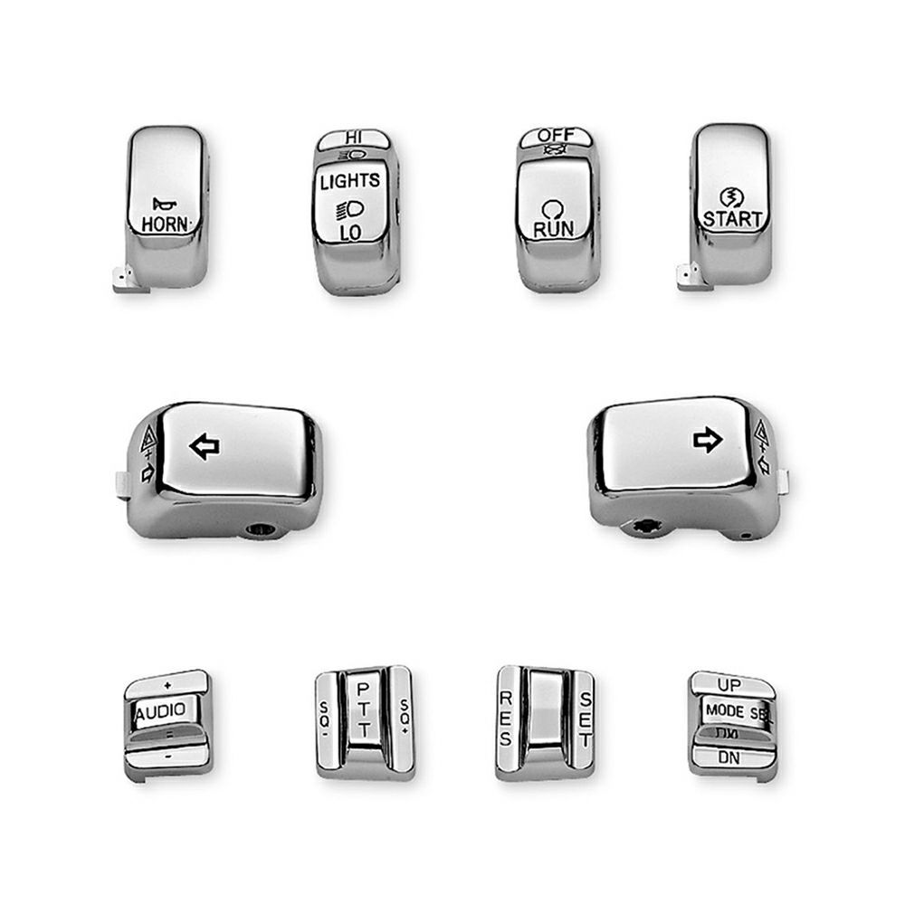 乐天商城 - 【71802-03】ハーレー純正　スイッチキャップキット／クロームChrome Switch Cap Kit／EVOツーリング／TCツーリング&トライク／V-ROD