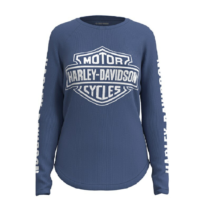 HARLEY-DAVIDSON 純正（ハーレーダビッドソン）ウィメンズ TEE-KNIT,ブルー_96237-23VW