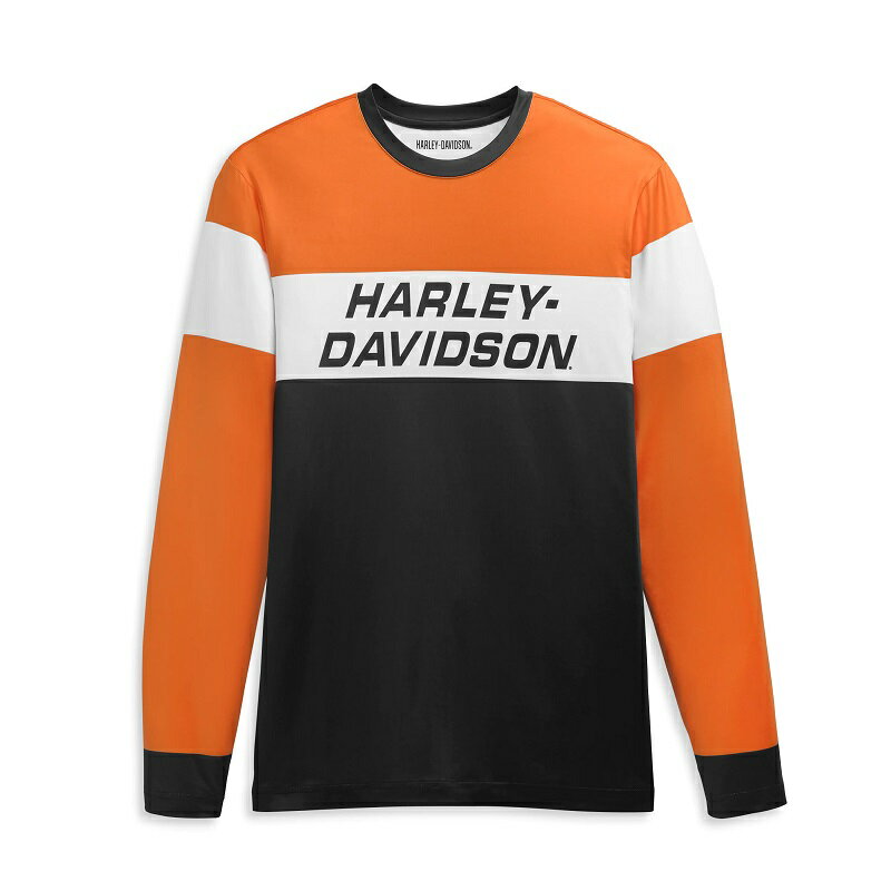 樂天商城 - HARLEY-DAVIDSON 純正（ハーレーダビッドソン）メンズ・カラーブロック・ニットTee_96367-21VM