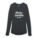 HARLEY-DAVIDSON 純正(ハーレーダビッドソン)ウィメンズ・メトロポリタン ロングスリーブVネックTシャツ_96445-22VW(4)