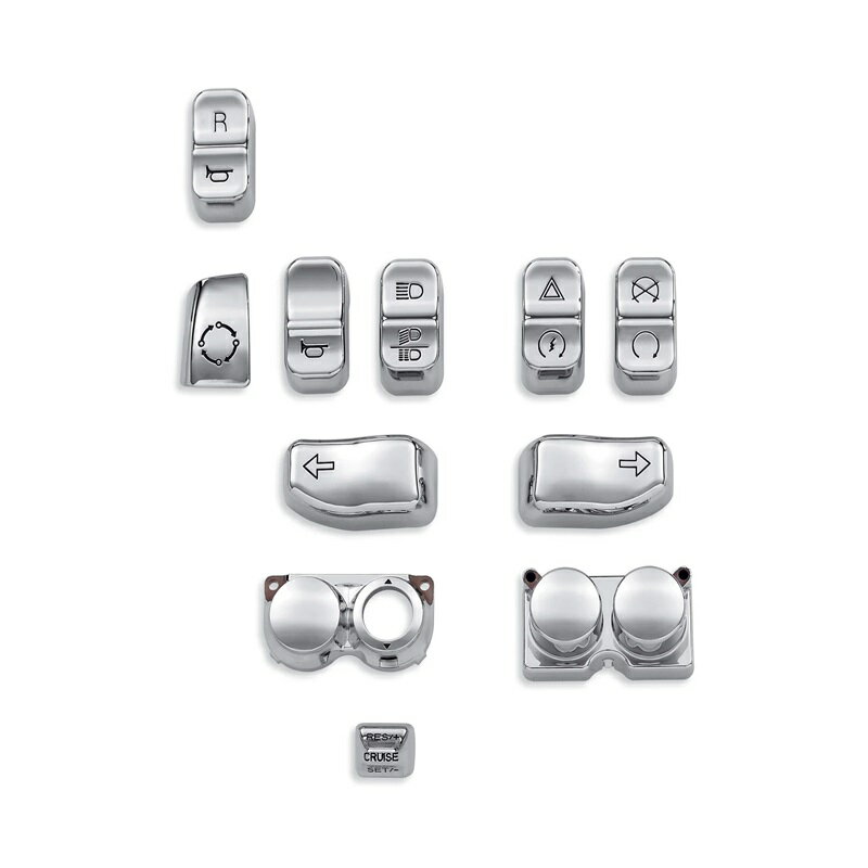 乐天商城 - 【71500186A】ハーレー純正 スイッチキャップキット-クロームChrome Switch Cap Kit