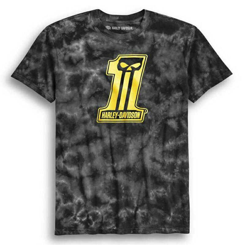 HARLEY-DAVIDSON 純正（ハーレーダビッドソン）メンズ スリムフィット #1 スカル ショートスリーブ タイダイTシャツ_96245-20VH