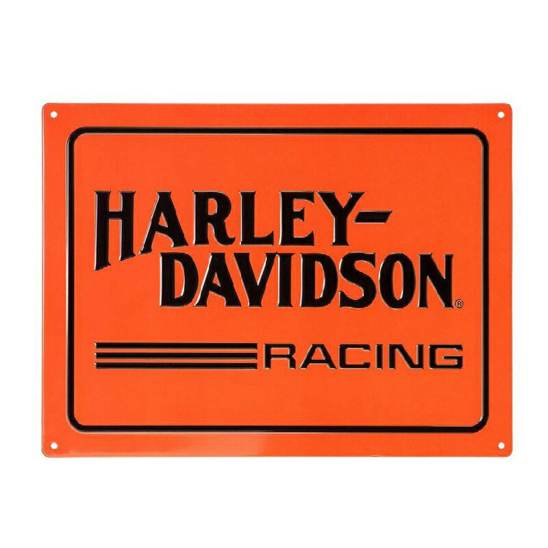【ハーレー純正】HDL-15542_ハーレーダビッドソン エンボスレーシングH-Dロゴティンサイン