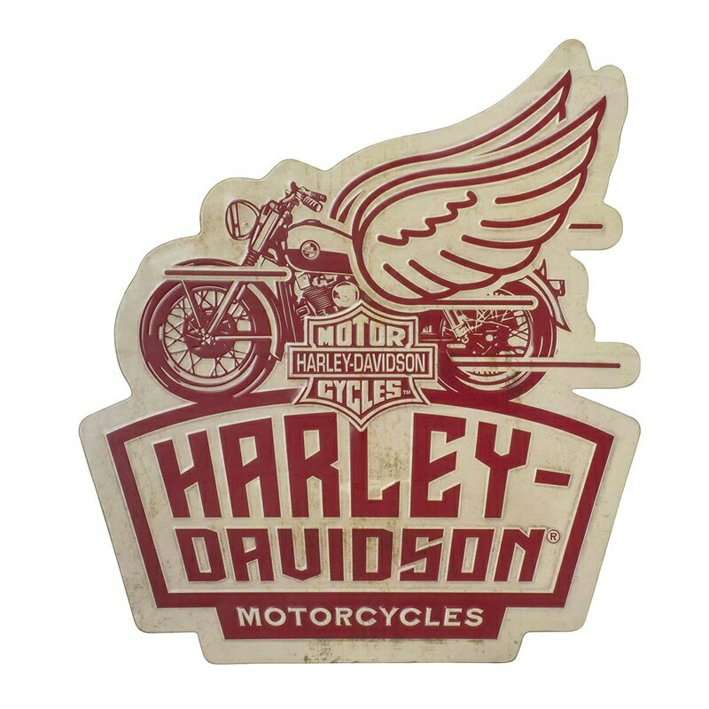 【ハーレー純正】HDL-15558_ハーレーダビッドソン H-D ウイングモーターサイクル メタルサイン