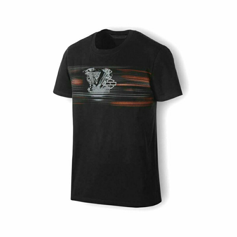 乐天商城 - HARLEY-DAVIDSON 純正（ハーレーダビッドソン）メンズ レイヤード プリント スリム フィット Tシャツ _99152-19vm