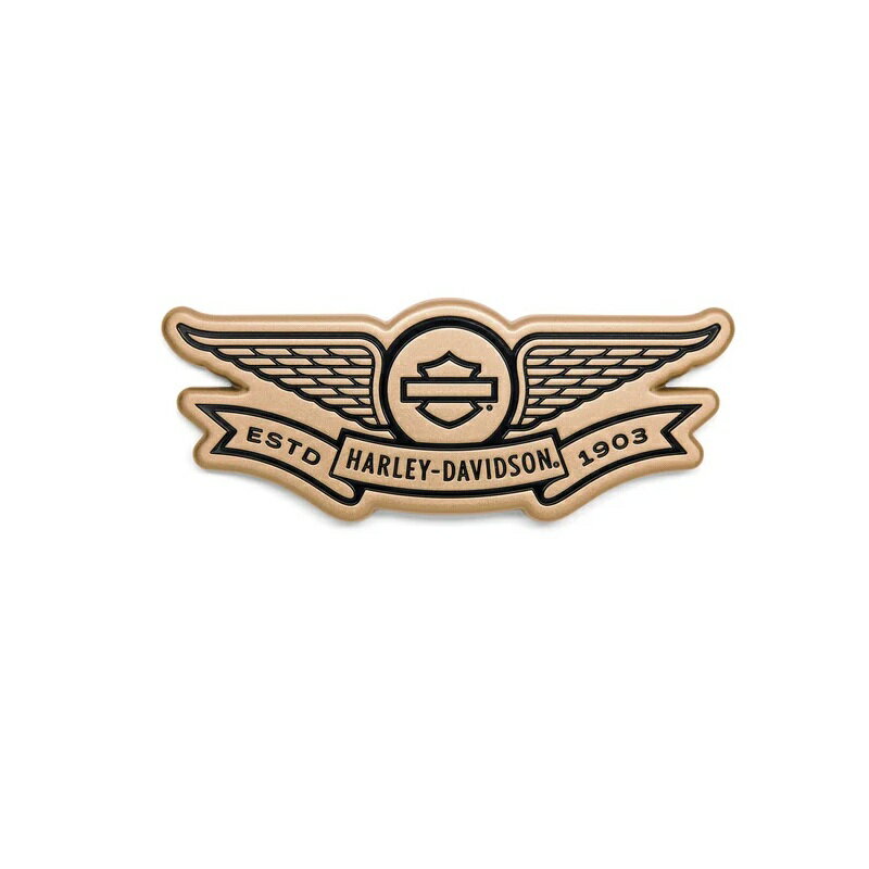 Rakuten - 【 14101835 】ハーレー純正　ゴールドウィングバー＆シールドデコレイティブメダリオンGold Winged Bar & Shield Decorative Medallion