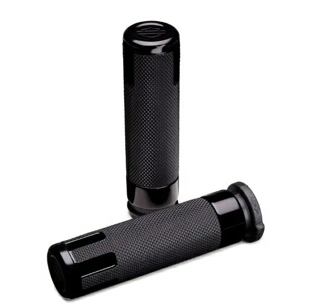 乐天商城 - 【56100558】ハーレー純正　スイッチバックハンドグリップ　ブラックアノダイズド/SWITCH　BACK HAND GRIPS — BLACK ANODIZED