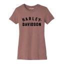 HARLEY-DAVIDSON 純正(ハーレーダビッドソン)ウィメンズ レディース フォーエバー レーサー フォント Tシャツ - アッシュローズ_96436-...