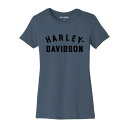 HARLEY-DAVIDSON 純正(ハーレーダビッドソン)ウィメンズ レディース フォーエバー レーサー フォント Tシャツ - ダスティブルー_96437-...