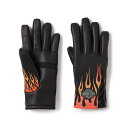HARLEY-DAVIDSON 純正(ハーレーダビッドソン)ウィメンズ Bar & Shield ブレイズパンチングレザーグローブ_97703-25VW