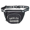 HARLEY-DAVIDSON 純正(ハーレーダビッドソン)ハーレーダビッドソン テキストロゴ入りアジャスタブルベルトバッグ(防水)_99426OFFWHTLOGO(4)