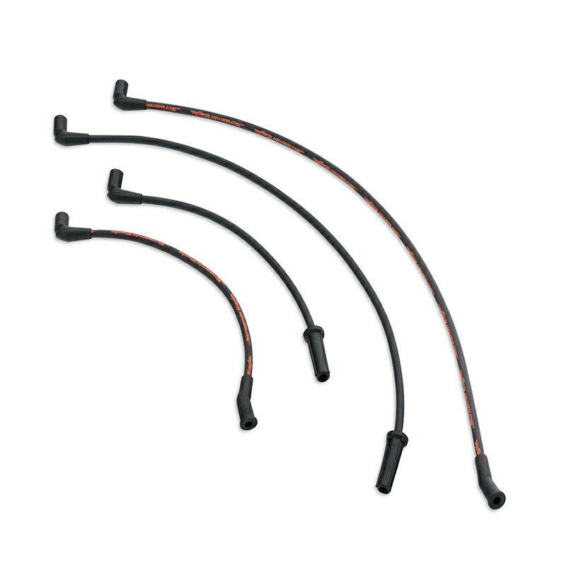 Rakuten - 【31600108】ハーレー純正　スクリーミンイーグル・10MMファットスパークプラグワイヤーScreamin' Eagle 10MM Phat Spark Plug Wires - Black／M8ツーリング&トライク