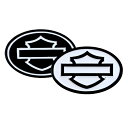 【ハーレー純正】ハーレーダビッドソン インバーテッドホローB&Sメタルピンバッチセット 8016715