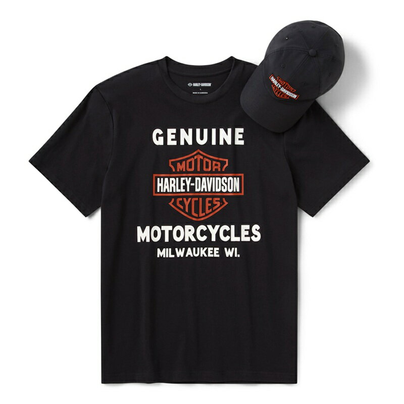 Rakuten - HARLEY-DAVIDSON 純正（ハーレーダビッドソン）メンズ バー＆シールド ハット＆Tシャツ ギフトセット_96284-26VM