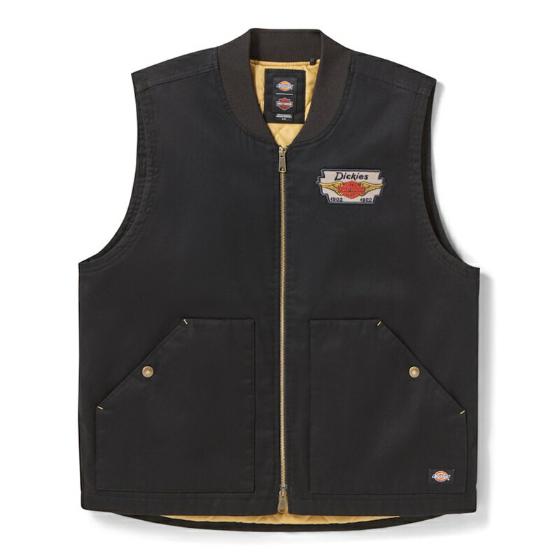 HARLEY-DAVIDSON ブラックレザーベスト【XL】純正チェーン付き HARLEY-DAVIDSON ブラックレザーベスト【XL】純正チェーン付き 【公式