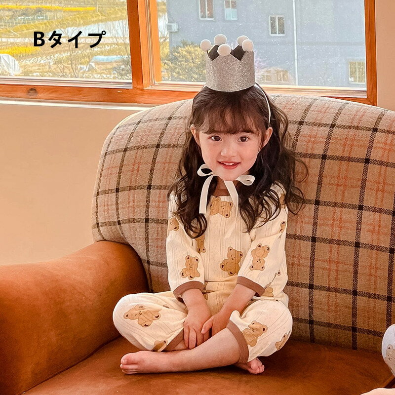 送料無料 韓国子供服 キッズ パジャマ 七分丈...の紹介画像3