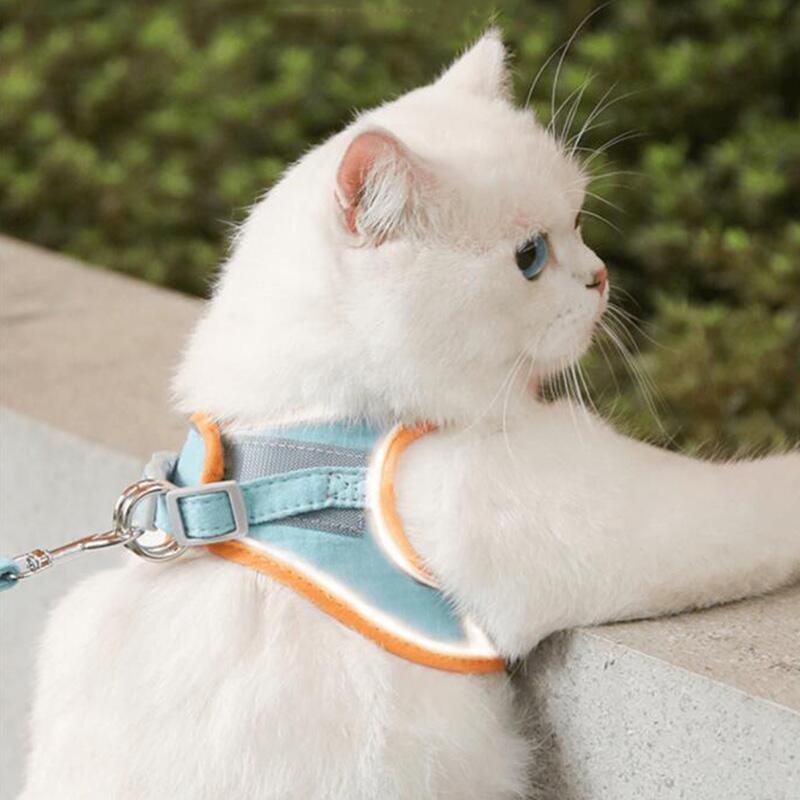 送料無料 ハーネス 小型犬 抜けない おしゃれ ハーネスリードセット 猫 ハーネス リード セット 小型犬 ペット用品 マジックテープ 夜間反射 犬 リード ハーネス セット harmarshop-10002609 ハーマー サンプル画像2