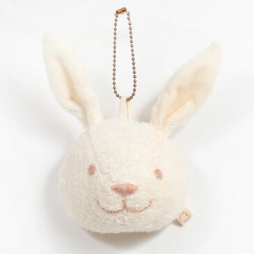 ぬくぐるみ工房 オーガニックコットン うさぎのぬいぐるみフェイスポーチ | 小物入れ 小物 ポーチ 小物収納 かわいい 化粧ポーチ コスメ レディース 誕生日 プレゼント ギフト プチお返し レディース バッグ 化粧ポーチ コスメポーチ