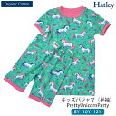 Hatley オーガニックコットン キッズ パジャマ（半袖）UnicornParty | キッズ 半袖 パジャマ 子供 上下セット 春夏 夏 オーガニック コットン 綿100% ルームウェア おしゃれ かわいい 敏感肌 ユニコーン [M便 1/1]