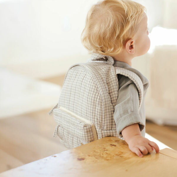 QUINCY MAE オーガニックコットン ミニバックパック | オーガニック コットン ベビー キッズ 登園 リュック 鞄 おでかけ 入園 習い事 ミニリュック バッグ バックパック クインシーメイかわいい おしゃれ 女の子 3