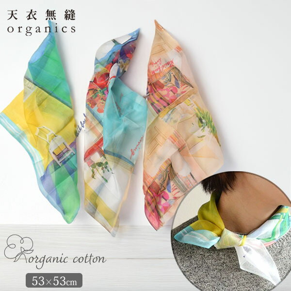 天衣無縫 オーガニックコットン JUN IIDA アートチーフ | オーガニック コットン 綿 アートチーフ アート JUN IIDA ギフト プレゼント 誕生日 母の日 国産 日本製 敏感肌 やわらか 差し色 上品 春夏 ハンカチ [M便 1/4]