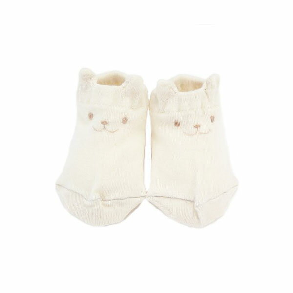 プリスティン オーガニックコットン クマソックス ナチュラル 7-8cm | 敏感肌 オーガニック コットン 子供 ベビー 赤ちゃん タイツ スパッツ 靴下 ソックス くつした 日本製 ベビー用品 誕生日 プレゼント 生地 baby pristine 出産祝い お返し ベイビー [M便 1/3]