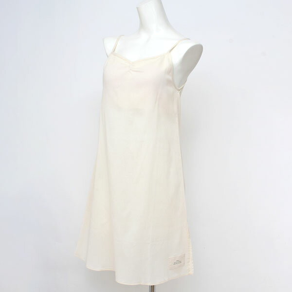 ORGANIC GARDEN オーガニックコットン inoui 高島縮 スリップドレス（カップ付き） | ペチコート ORGANIC GARDEN オーガニックガーデン スリップ ドレス キャミソール インナー ワンピース カップ付き 透け防止 静電気 インナー 部屋着