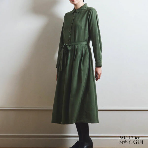 PeopleTree オーガニックコットン シャツワンピース | ピープルツリー オーガニック 秋 冬 春 着回し レディース フェアトレード おしゃれ カジュアル ワンピース シャツワンピ 前開き 羽織り