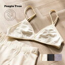 PeopleTree オーガニックコットン ジャージーブラ オーガニック ブラ コットン レディース 下着 インナー ブラジャー ナチュラル 生地 ノンワイヤー ワイヤーなし 肌着 リラックス ノンワイヤーブラ 夜 コットンブラ 女性用 ピープルツリー M便 1/4