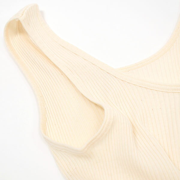 nanadecor オーガニックコットン ナナリブタンクトップ | ナナデェコール タンクトップ 綿100 レディース インナー オーガニック コットン 無地 カットソー 下着 肌着 敏感肌 無地 キャミソール ナナデコール おしゃれ 女性 マタニティ リブ