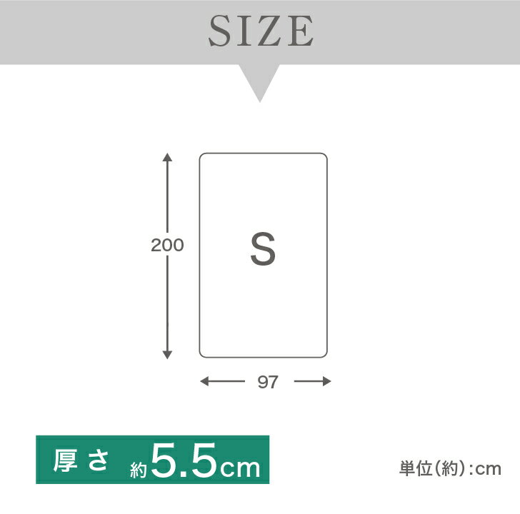 【厚さ5.5cm四つ折り超高弾力シングルマットレス190N】大人気 腰を支える シングル...