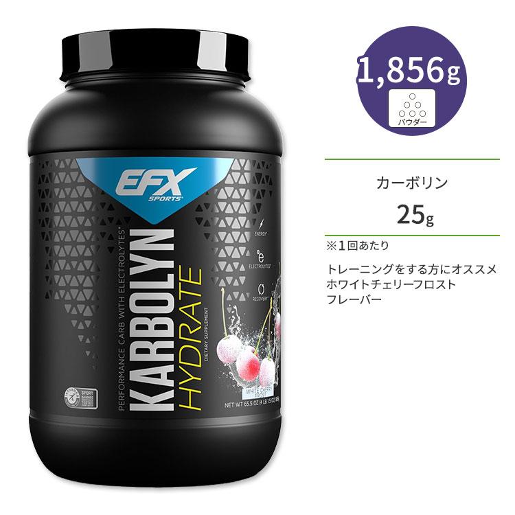 EFXスポーツ カーボリンハイドレート ホワイトチェリーフロスト 1856g (65.5oz) EFX Sports KARBOLYN HYDRATE サプリメント 炭水化物