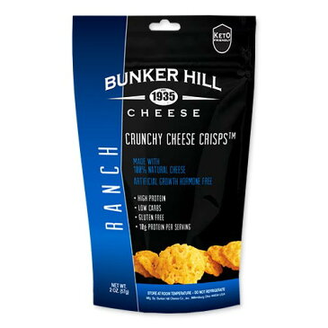 クランチーチーズクリスプ ランチ 57g （2oz） Bunker Hill (バンカーヒル)ケトフレンドリー グルテンフリー 健康 プロテイン ダイエット