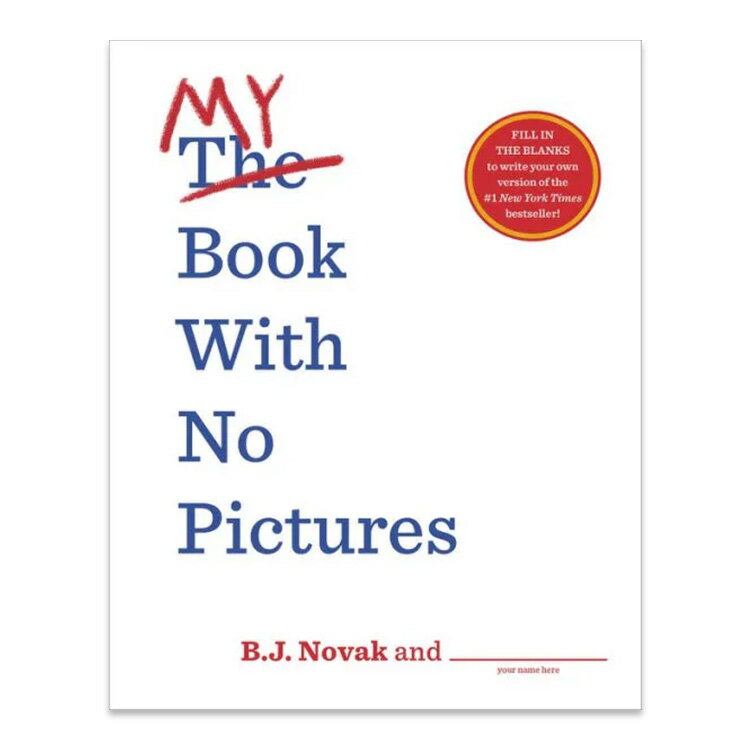 【洋書】 絵のない私の本 [B. J. ノヴァク] My Book with No Pictures [B. J. Novak] 穴埋め ステッカー付き オリジナル 創作 楽しい 言葉 単語 笑い ユーモア 斬新
