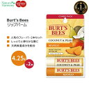 バーツビーズ リップバーム 2本セット ココナッツ 洋ナシ マンゴー 4.25g (0.15oz) Burt 039 s Bees 100 Natural Moisturizing Lip Balm Coconut Pear and Mango リップクリーム