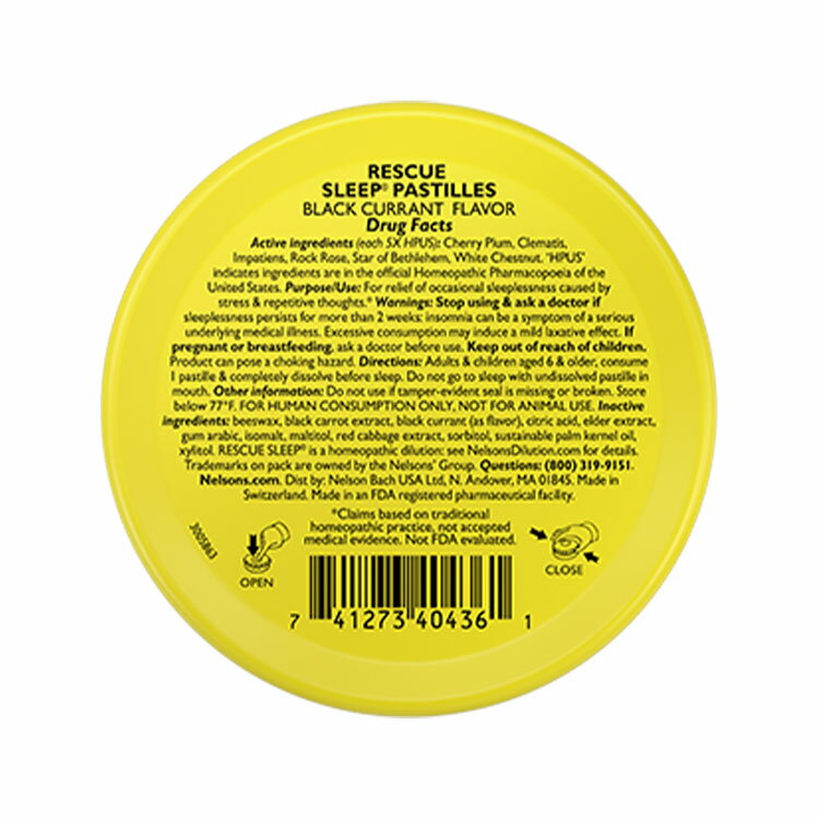 ネルソン バッチ レスキュースリープ パステル ブラックカラント味 50g (1.7 oz) Nelson Bach RESCUE SLEEP Pastilles Black Currant タブレット トローチ【お取り寄せ商品】