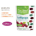 ドクタージョンズ ロリポップス フルーツアソート オーバル 約14本入り Dr.John's Assorted Fruit Lollipops Oval 砂糖不使用 食物繊維 ビタミンC