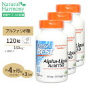 [3個セット] ベストアルファリポ酸 150mg 120粒 Doctor's BEST（ドクターズベスト）