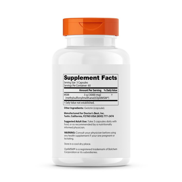MSM 1000mg 180粒 サプリメント サプリ 有機硫黄 Doctor's BEST（ドクターズベスト） MSM with OptiMSM 1000mg 180caps カプセル 健康サプリメント 栄養補助食品 海外 アメリカ harmony-10029061 米国サプリ直販のNatural Harmony サンプル画像2