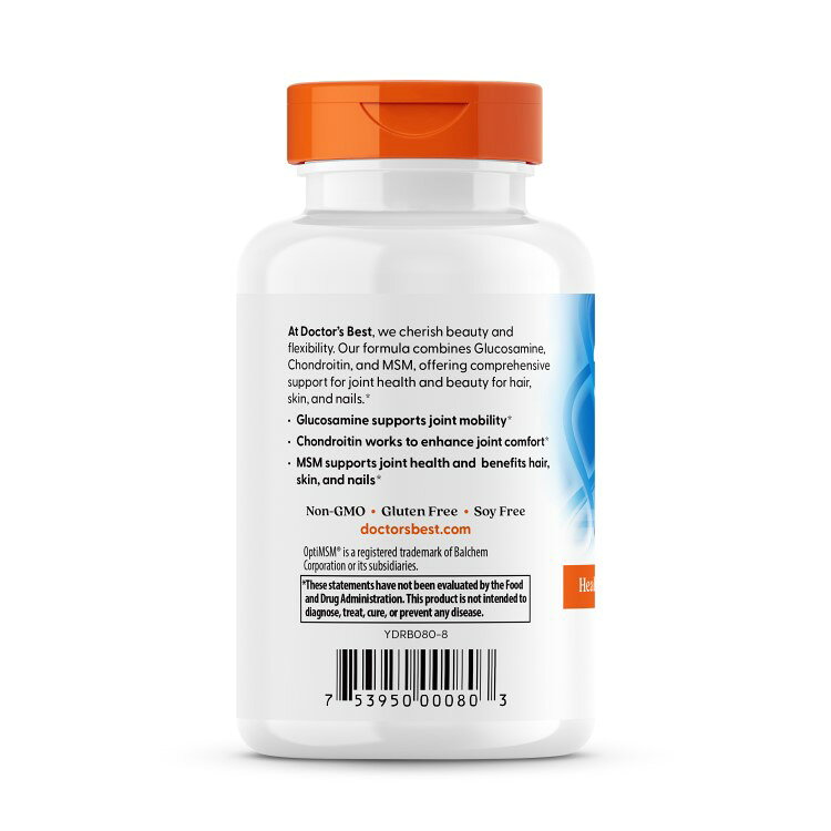 ドクターズベスト グルコサミン コンドロイチン with MSM 120粒 カプセル Doctor's BEST Glucosamine Chondroitin Msm with OptiMSM 健康サプリメント 栄養補助食品 海外 アメリカ harmony-10033096 米国サプリ直販のNatural Harmony サンプル画像3