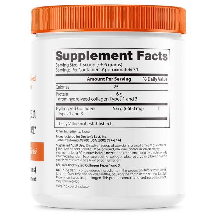 [潤いあふれる肌をいつまでも]コラーゲン タイプ1＆3 200g Doctor's BEST（ドクターズベスト） Best Collagen Types 1 & 3 powder 200g パウダー 粉末 健康サプリメント 栄養補助食品 海外 アメリカ harmony-10029064 米国サプリ直販のNatural Harmony サンプル画像2