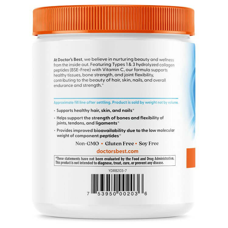 [潤いあふれる肌をいつまでも]コラーゲン タイプ1＆3 200g Doctor's BEST（ドクターズベスト） Best Collagen Types 1 & 3 powder 200g パウダー 粉末 健康サプリメント 栄養補助食品 海外 アメリカ harmony-10029064 米国サプリ直販のNatural Harmony サンプル画像3
