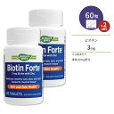 [2個セット] エンザイマティックセラピー ビオチン フォルテ（亜鉛入り） 3mg 60粒 Enzymatic Therapy