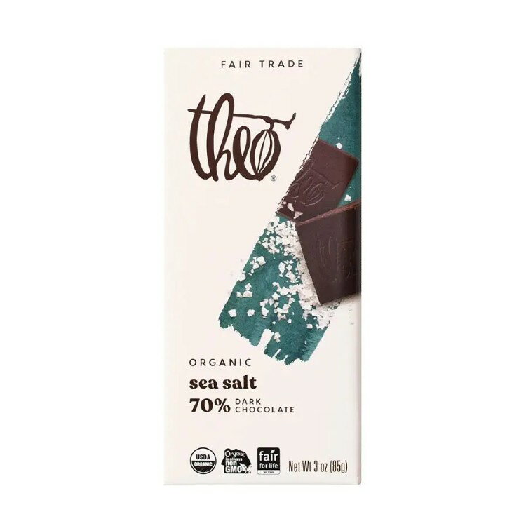 セオ チョコレート オーガニック シーソルト ダークチョコレートバー 85g テオ Theo Chocolate Organic Sea Salt Dark Chocolate Bar 3 oz. 【お取り寄せ商品】(4.0)