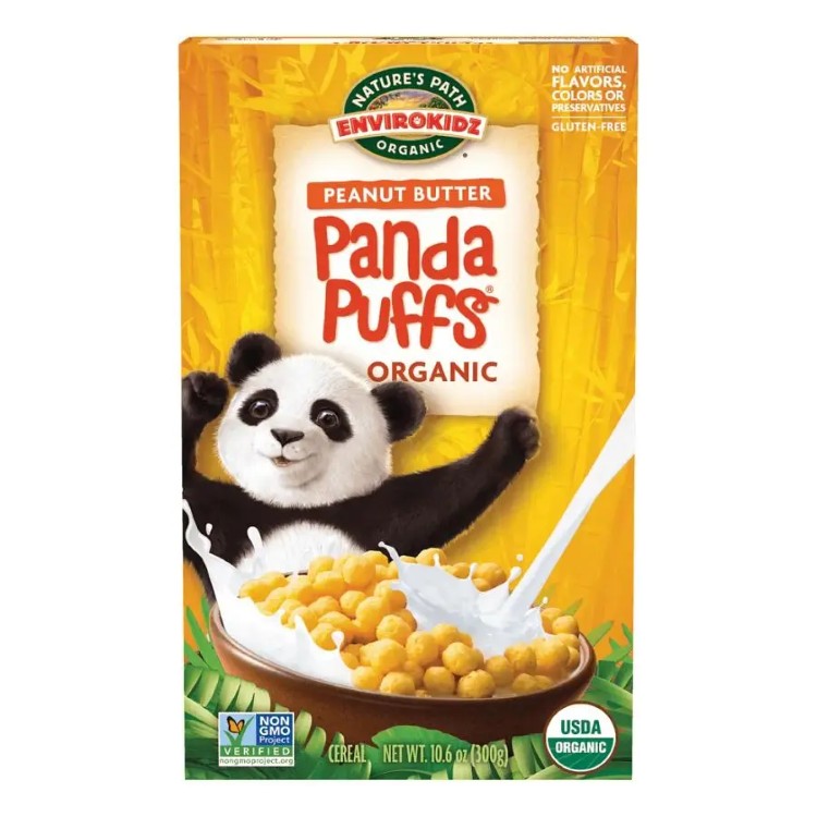 ネイチャーズパス ピーナッツバター パンダパフ エンバイロキッズ オーガニックシリアル 300g Nature's Path Peanut Butter Panda Puffs Envirokids Organic Cereal 10.6 oz. 【お取り寄せ商品】